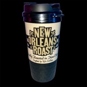 New Orleans Roast Coffee Black Travel Mug. 16 oz. New.